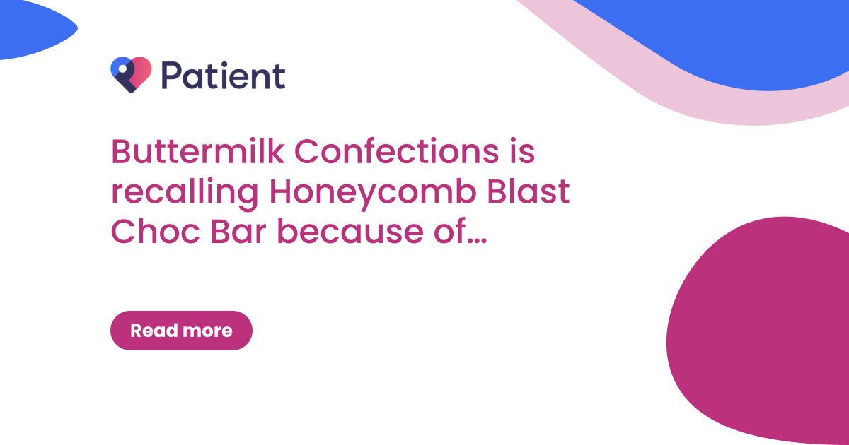 Buttermilk Confections is recalling Honeycomb Blast Choc Bar because of undeclared milk