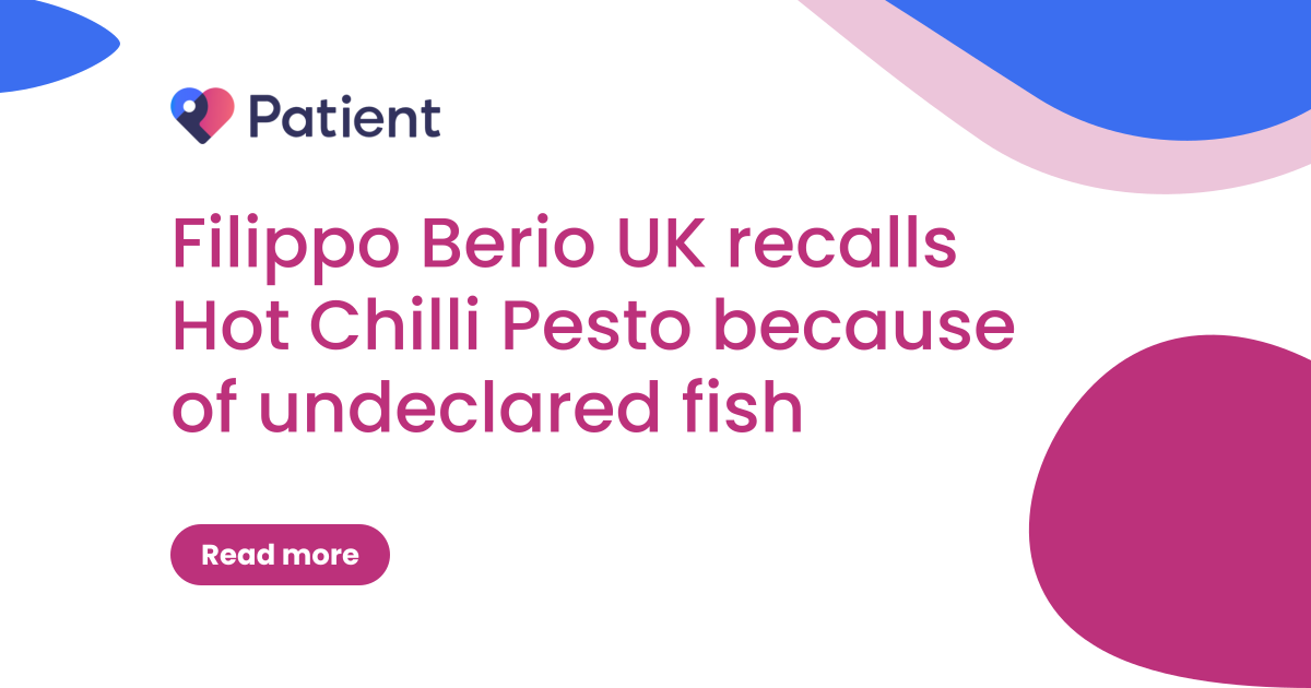 Filippo Berio UK recalls Hot Chilli Pesto because of undeclared fish