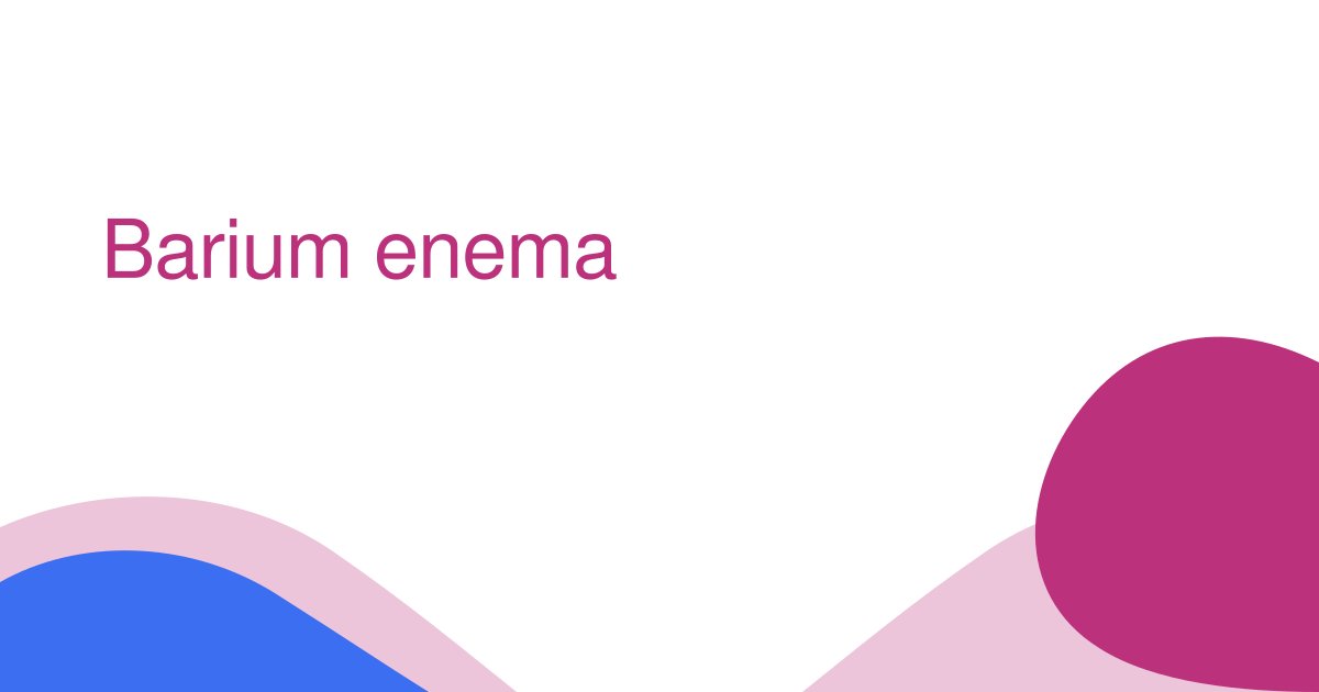 Barium enema