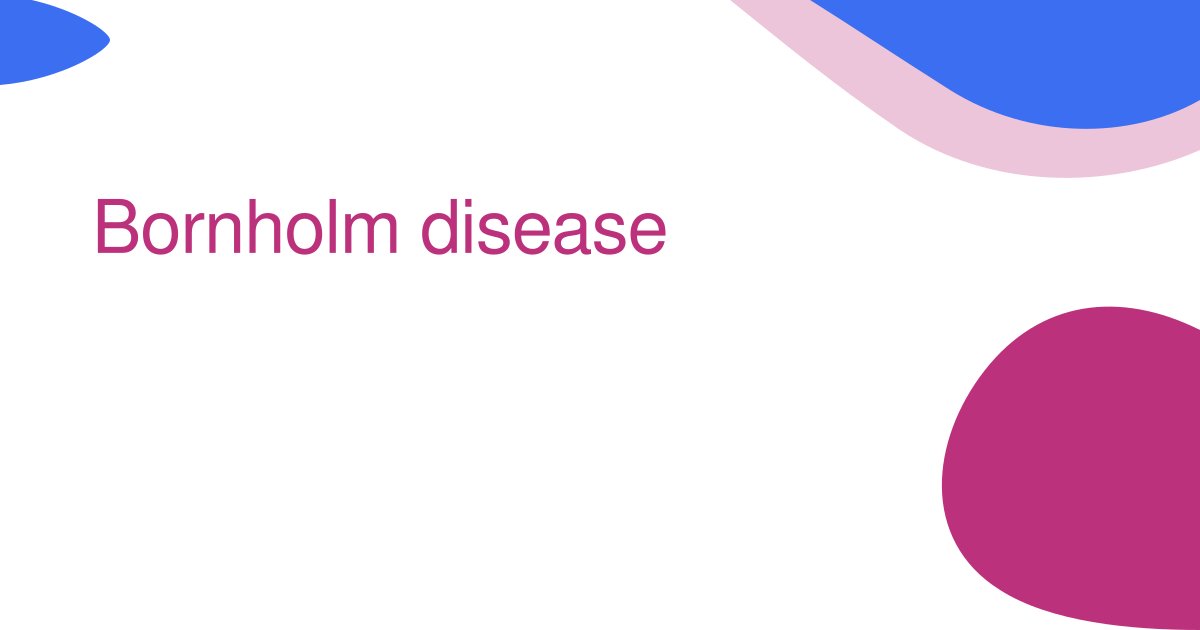 Bornholm disease