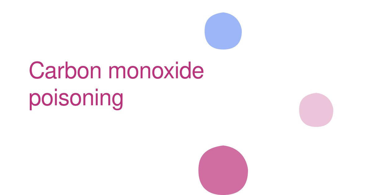 Carbon monoxide poisoning