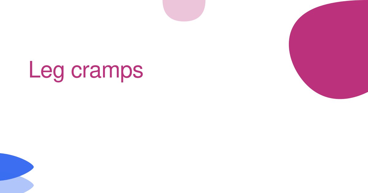 Leg cramps