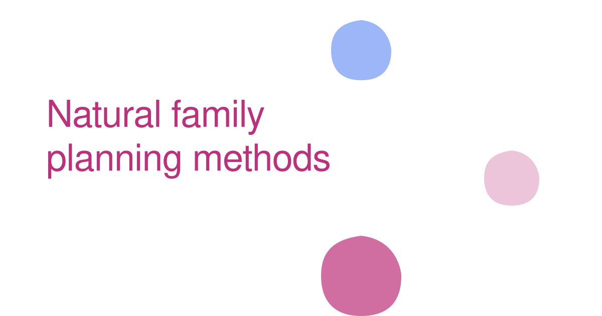 Natural family planning methods