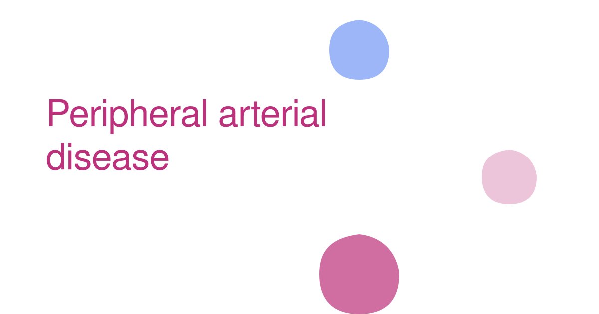 Peripheral arterial disease