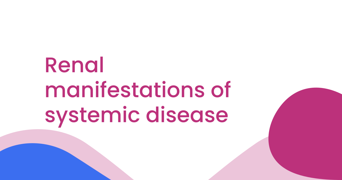 Renal manifestations of systemic disease
