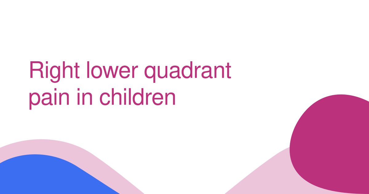 Right lower quadrant pain in children