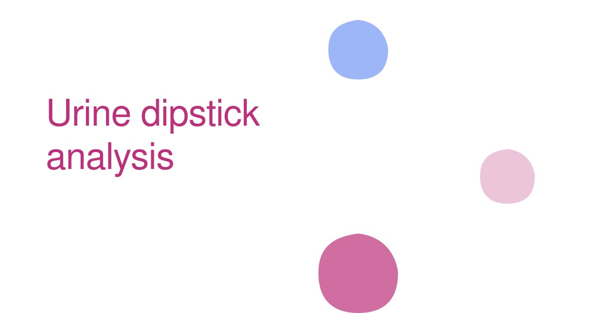 Urine dipstick analysis