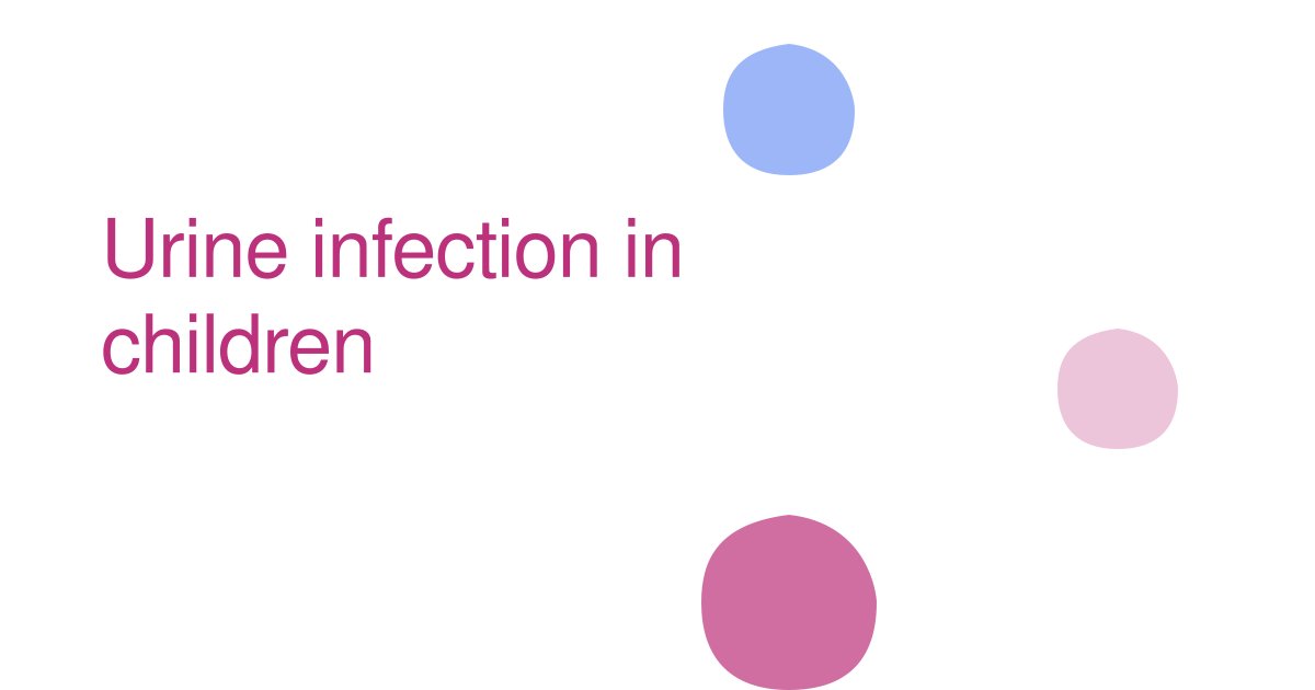 Urine infection in children